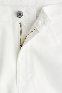 Pants with Eyelet Embroidery