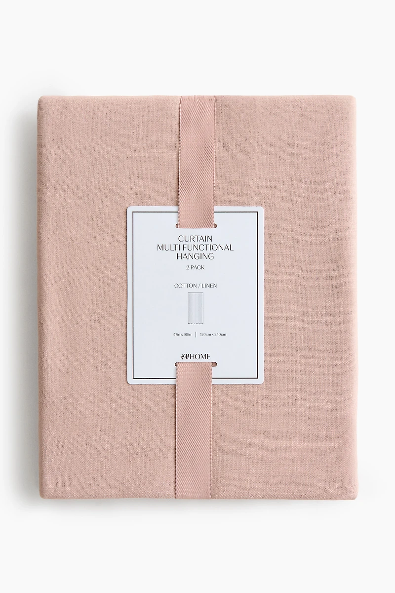2-Pack Linen-Blend Curtain Panels