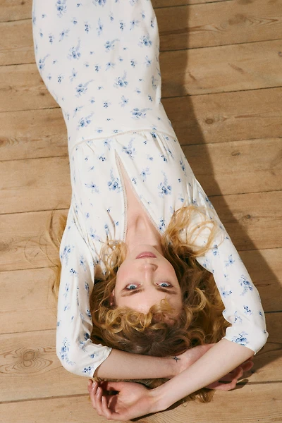 Long-Sleeved Viscose Dress