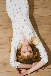 Long-Sleeved Viscose Dress