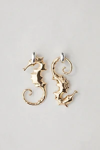 Seahorse-Pendant Earrings