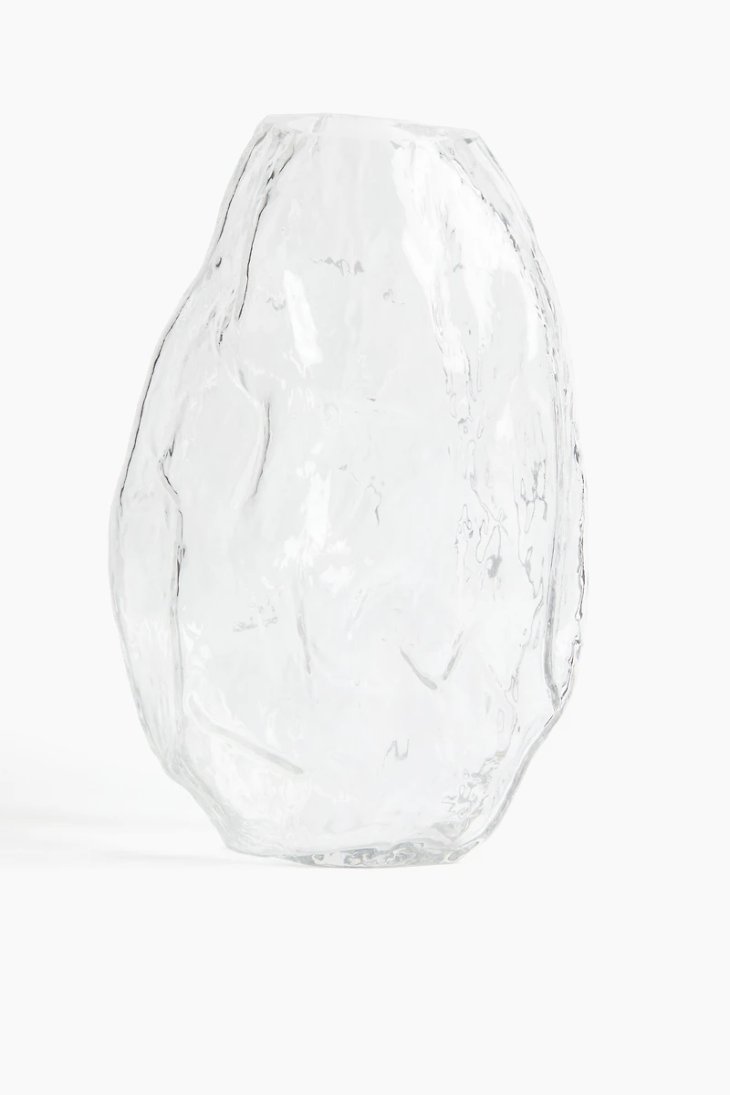 Extra-Large Textured Glass Vase