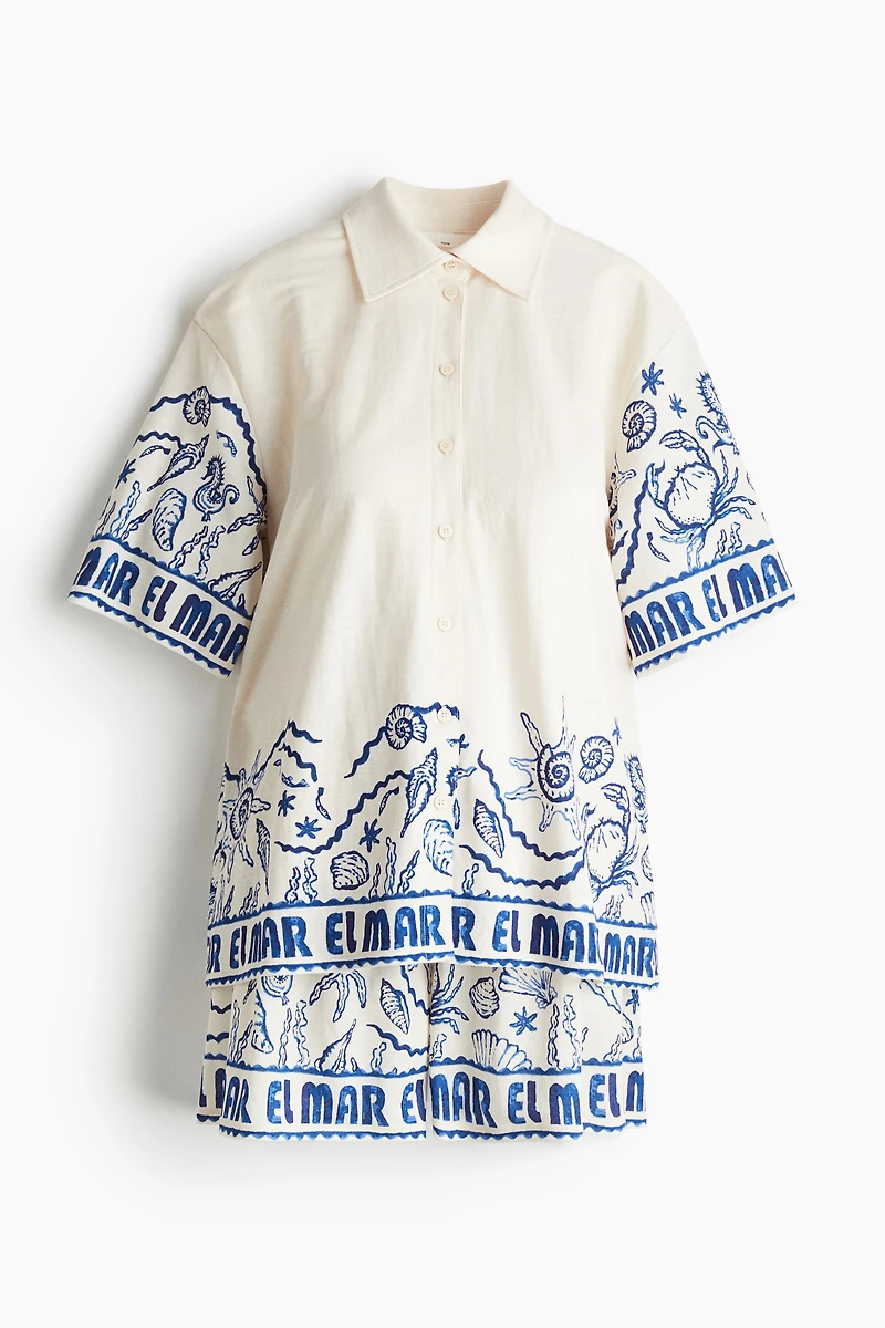 MAMA 2-Piece Shirt and Shorts Set