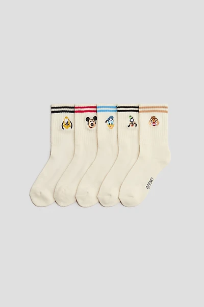 Lot de 5 paires chaussettes à motif intarsia