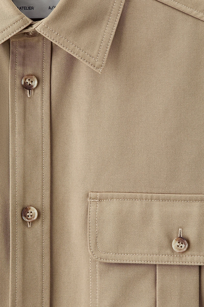 Cotton Twill Utility Overshirt