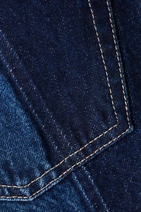 Two-Tone Straight-Leg Jeans