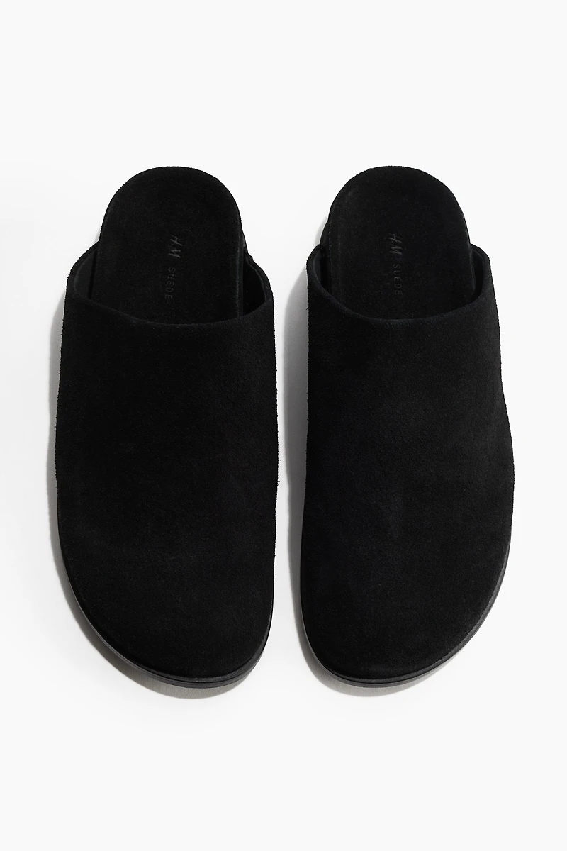 Suede Footbed Mules