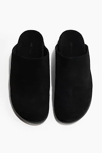 Suede Footbed Mules