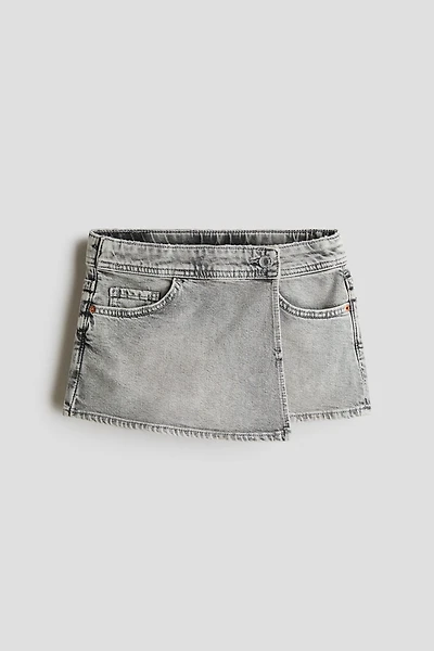 Denim Wrap Skort