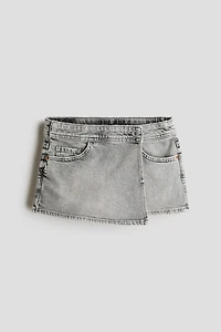 Denim Wrap Skort