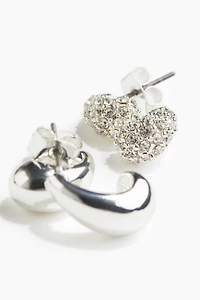 2 paires de boucles d'oreilles