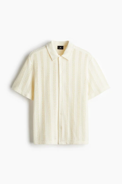 Chemise classique en tricot jacquard