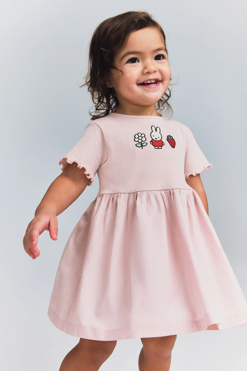Embroidery-Detail Cotton Dress
