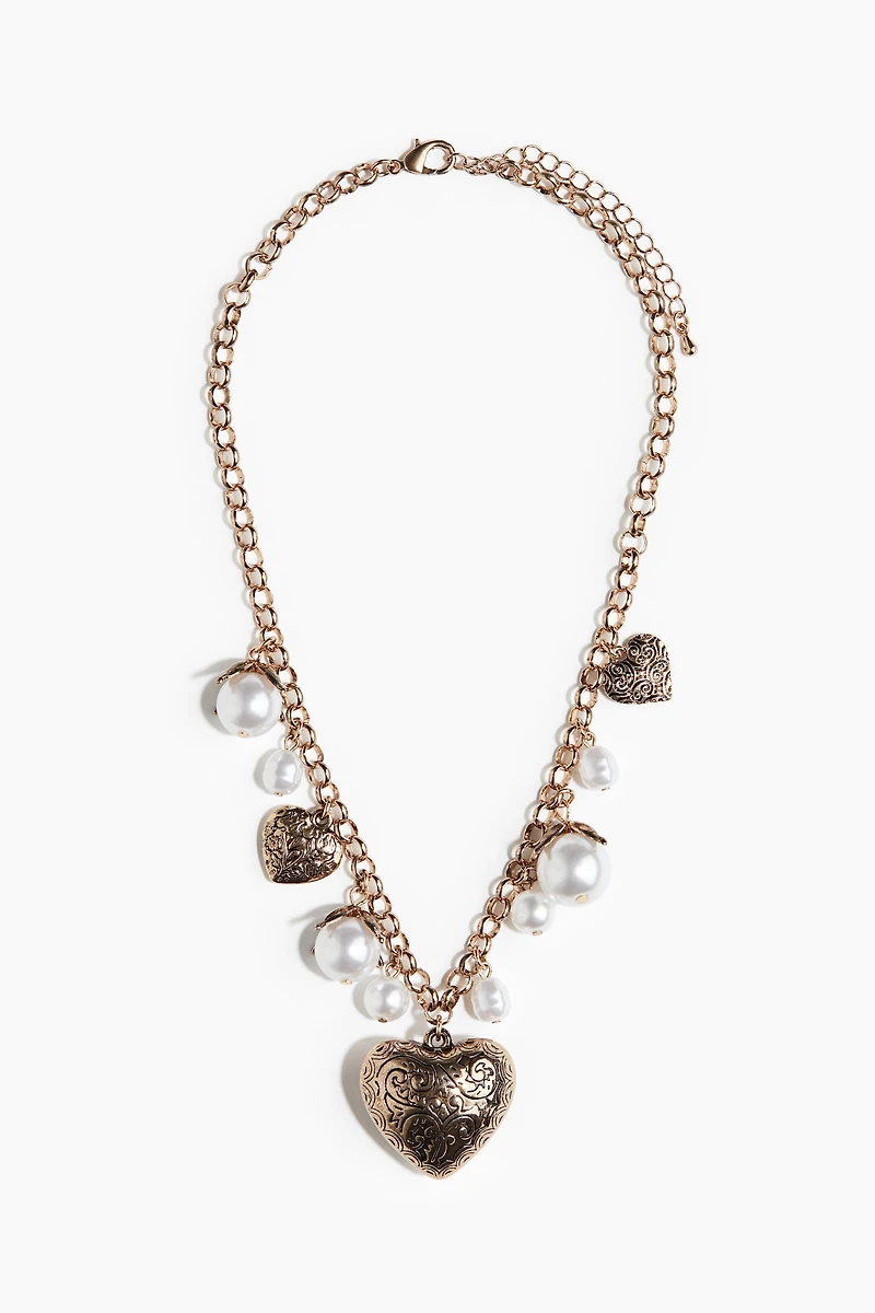 Heart-Pendant Chain Necklace