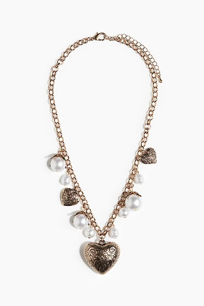 Heart-Pendant Chain Necklace