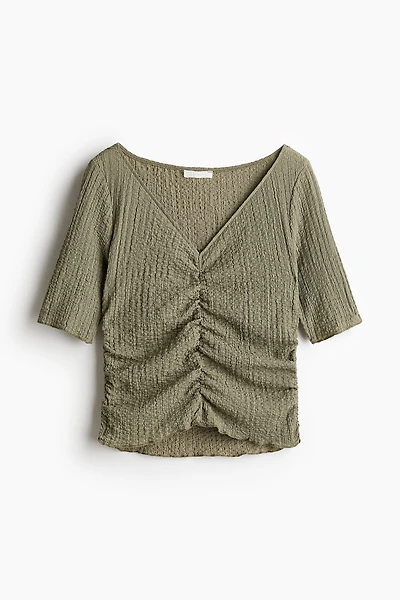 Draped Textured Top