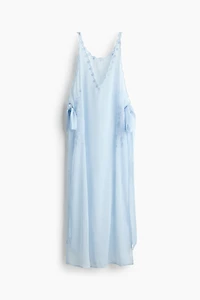 Robe de plage en mousseline brodée