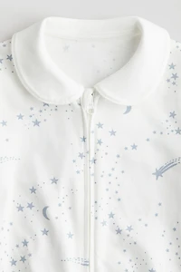 Pajama Jumpsuit with Collar