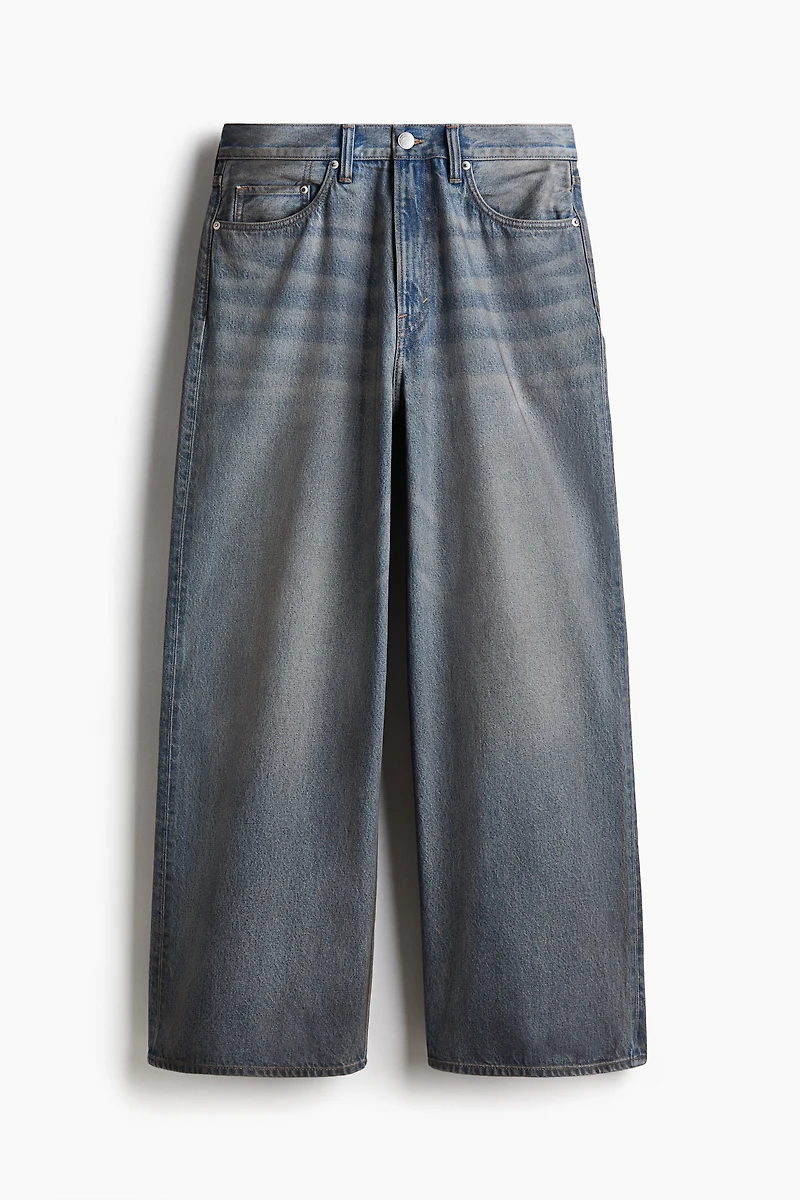 Jean large à taille haute