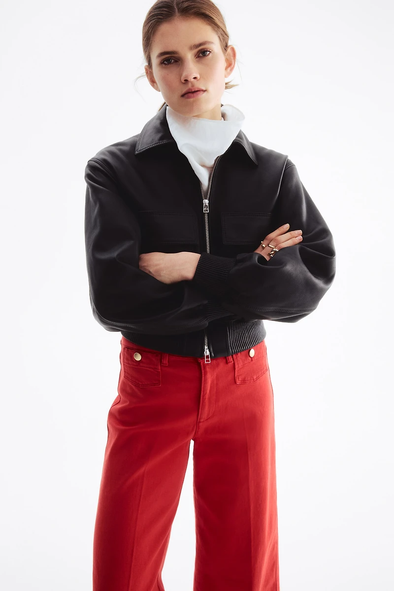 Wide High Waist Ankle Jeans