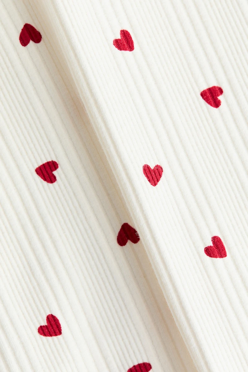 Haut en jersey côtelé