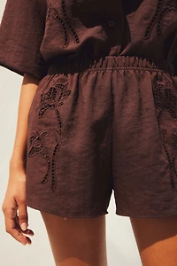 Short avec broderie anglaise