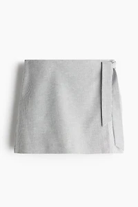 Linen-Blend Skort