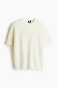 T-shirt coupe classique en tricot texturé