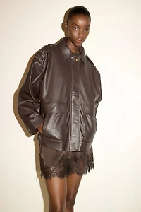 Coated Biker Jacket