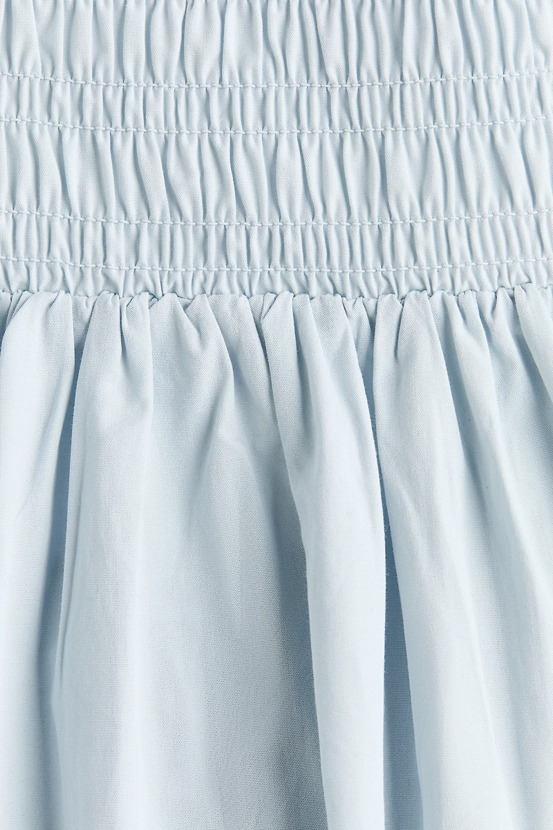 Smocked Poplin Dress