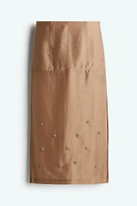 Embellished Sheer Skirt
