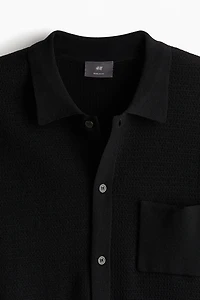 Regular Fit Textured-knit Shirt