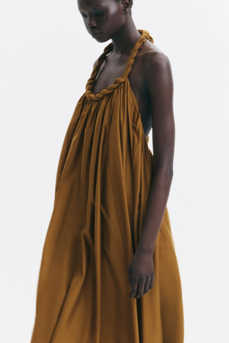 Braided-Detail Dress
