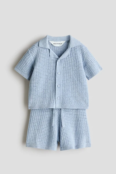 2-piece Pointelle-Knit Cotton Set