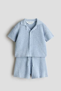 2-piece Pointelle-Knit Cotton Set