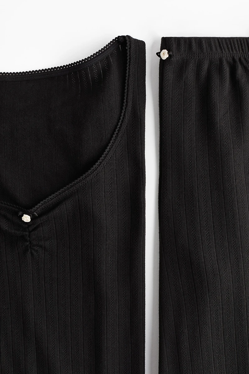 Pyjama en pointelle de coton