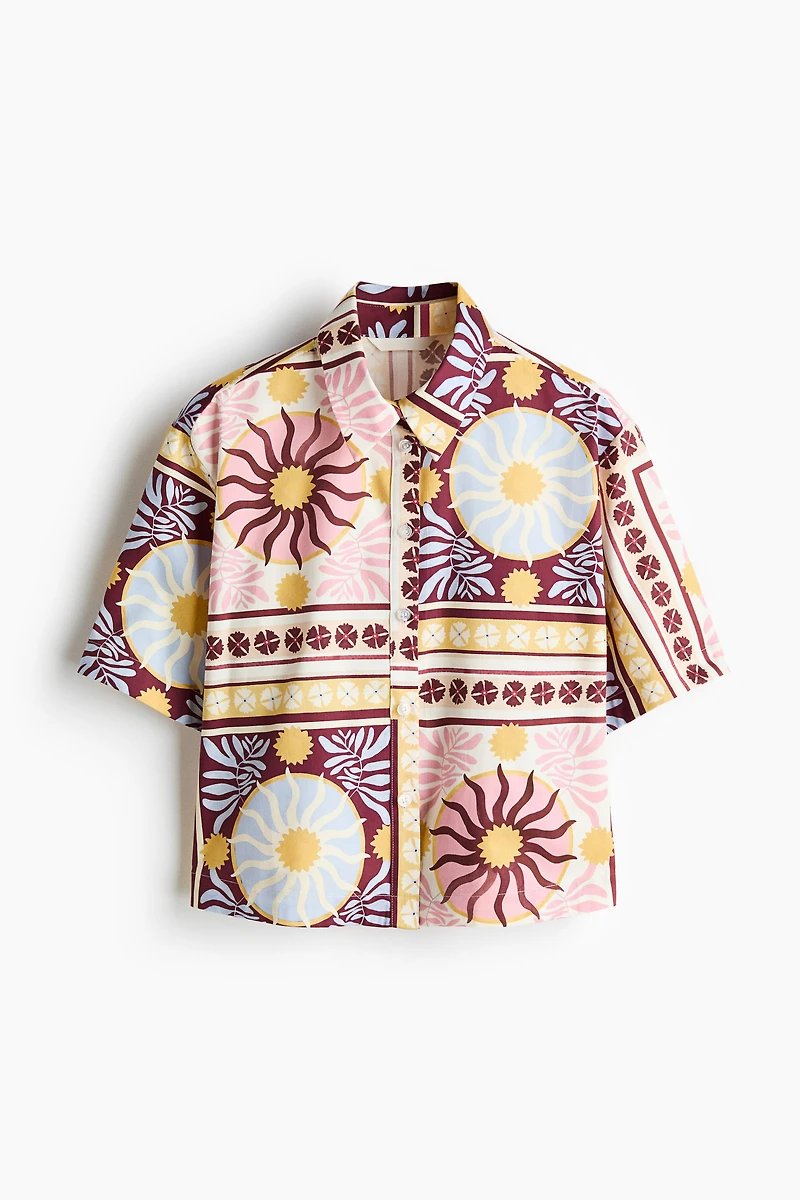 Patterned Poplin Shirt