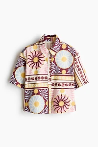 Patterned Poplin Shirt