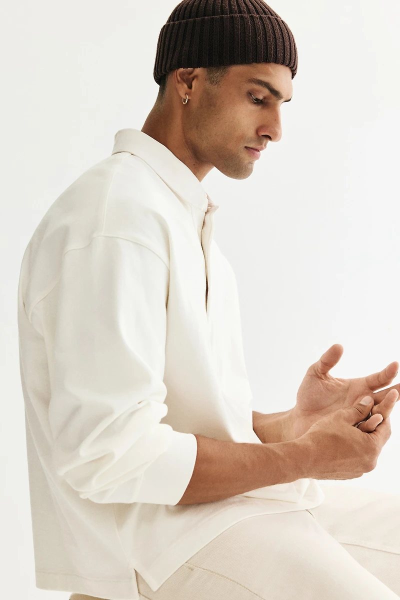 Loose-Fit Cotton Polo Shirt