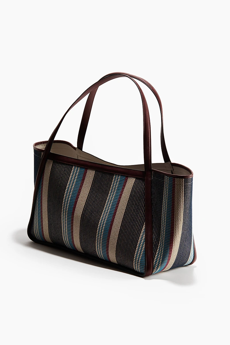 Jacquard-Weave Shopper