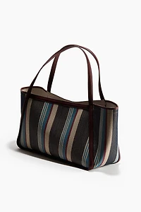 Jacquard-Weave Shopper