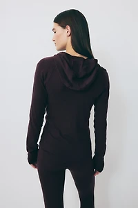Wool Hooded Sports Top