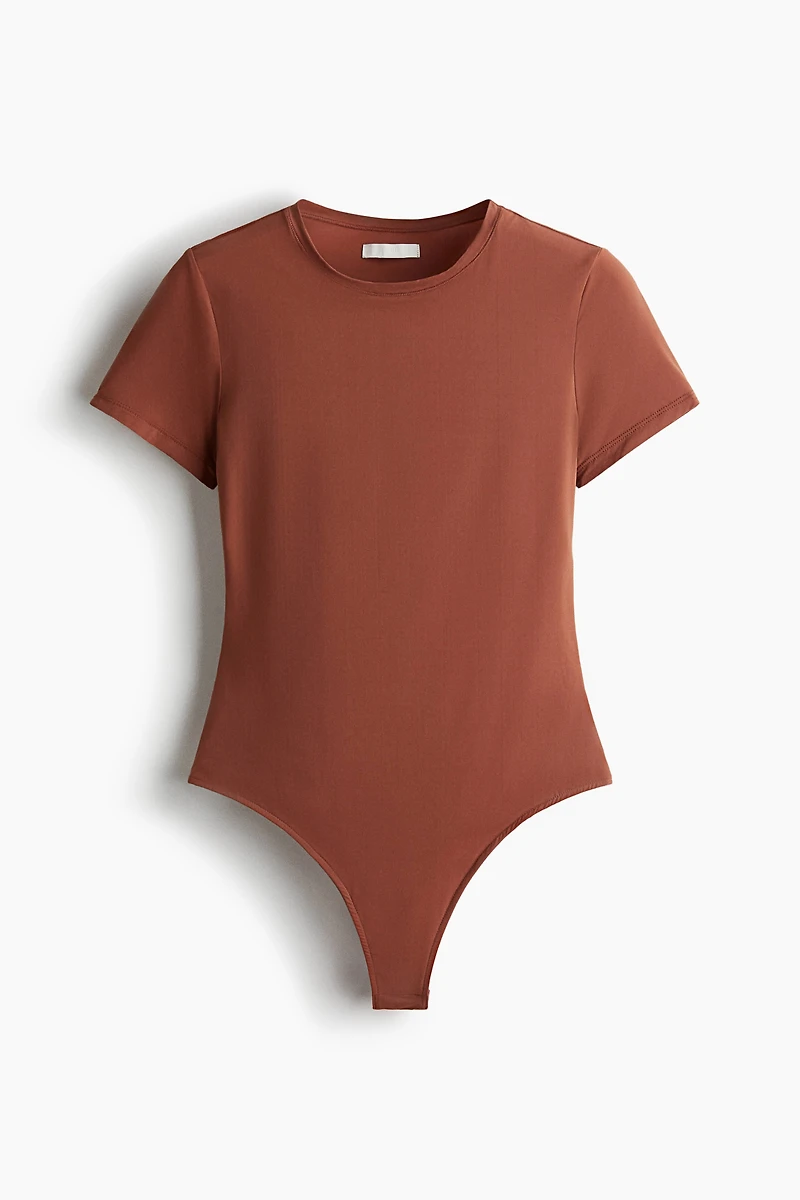 Short-Sleeved Microfiber Bodysuit