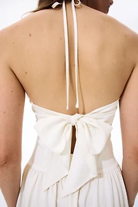 Ruched Halterneck Dress