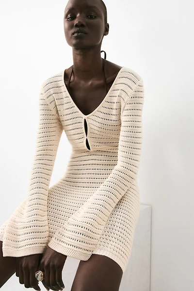 Robe en tricot pointelle