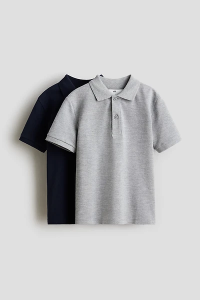 2-Pack Piqué Polo Shirts