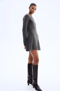 Robe en tricot côtelé