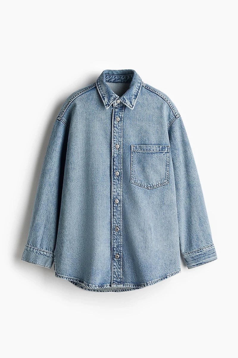 Chemise ample en denim très doux et léger