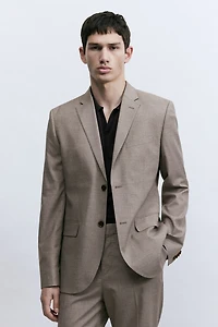 Veste près du corps à fermeture droite