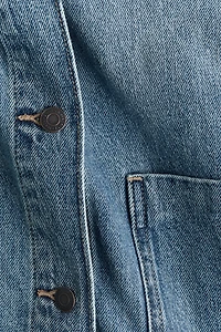 Tie-Belt Denim Jacket